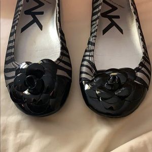Anne Klein Black/Gray Mules